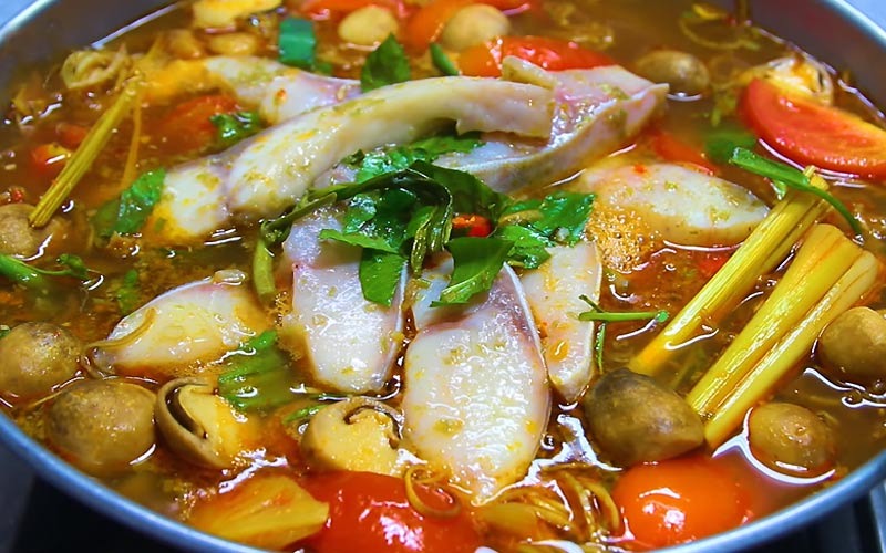 Cách làm Lẩu cá chua cay Cách làm Lẩu cá chua cay