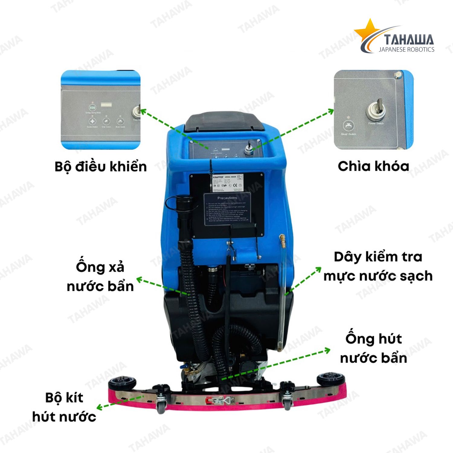 Máy lau sàn nhà Tahawa GM55B dùng bình Máy lau sàn nhà Tahawa GM55B dùng bình