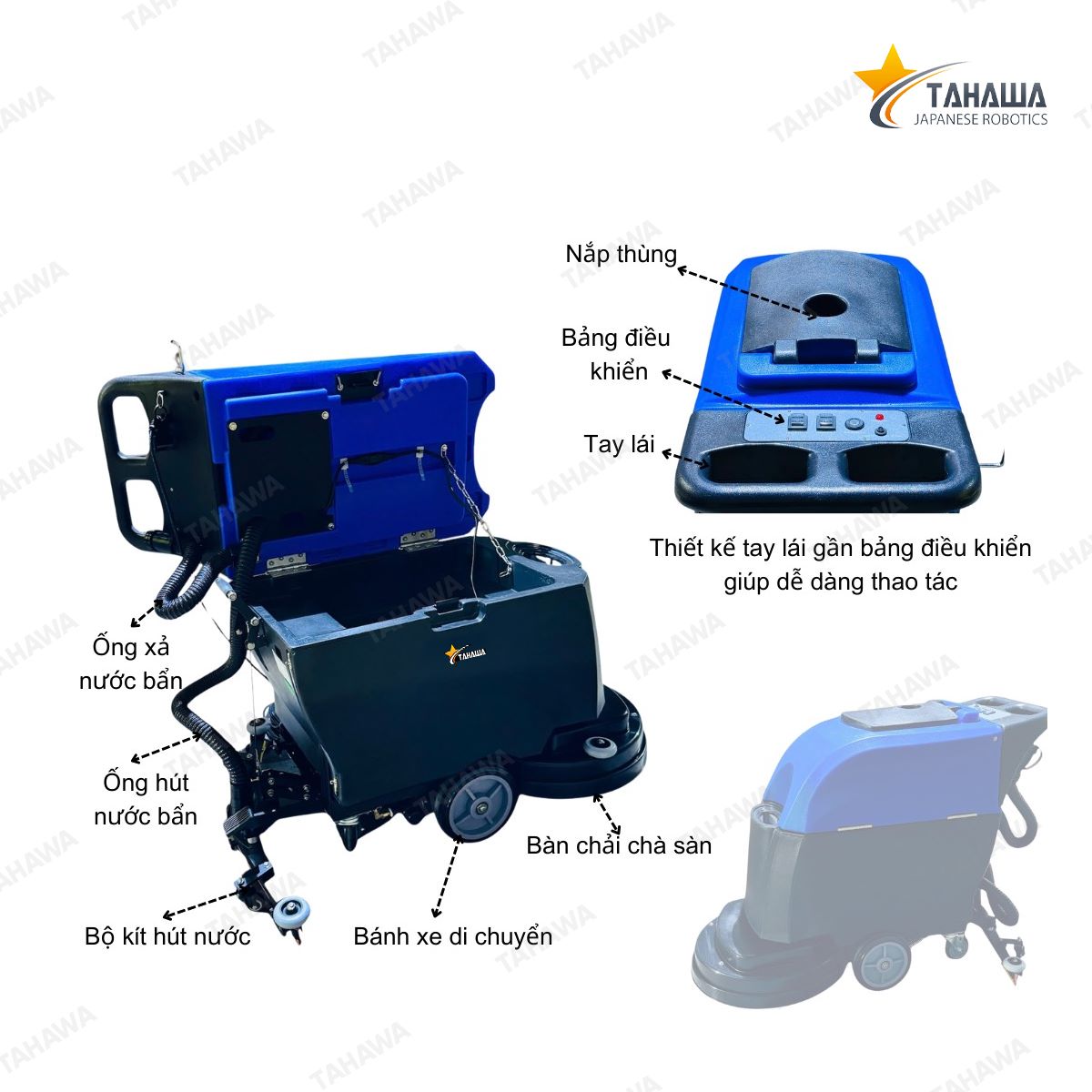 Máy chà sàn liên hợp Tahawa HC 50C Máy chà sàn liên hợp Tahawa HC 50C