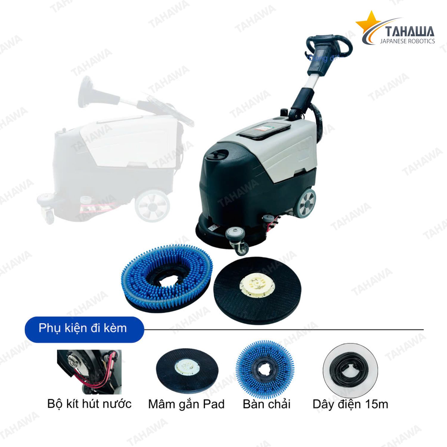 Máy lau sàn nhà xưởng Tahawa Nhật Bản KF450E dùng điện Máy lau sàn nhà xưởng Tahawa Nhật Bản KF450E dùng điện