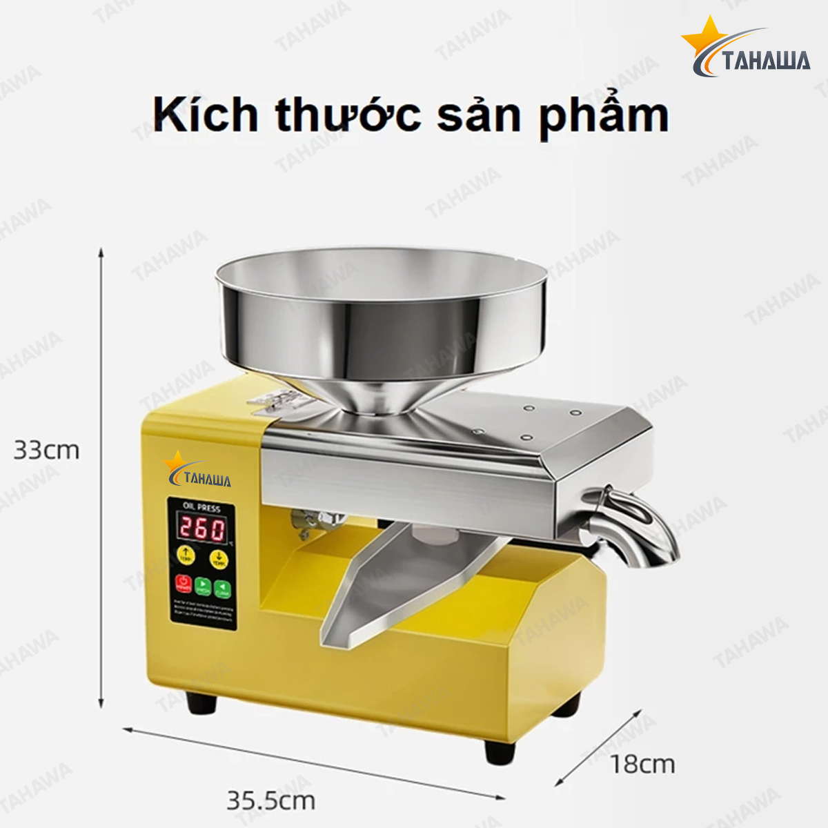 Máy ép dầu ăn cho gia đình Tahawa Nhật Bản TH-R8S Máy ép dầu ăn cho gia đình Tahawa Nhật Bản TH-R8S