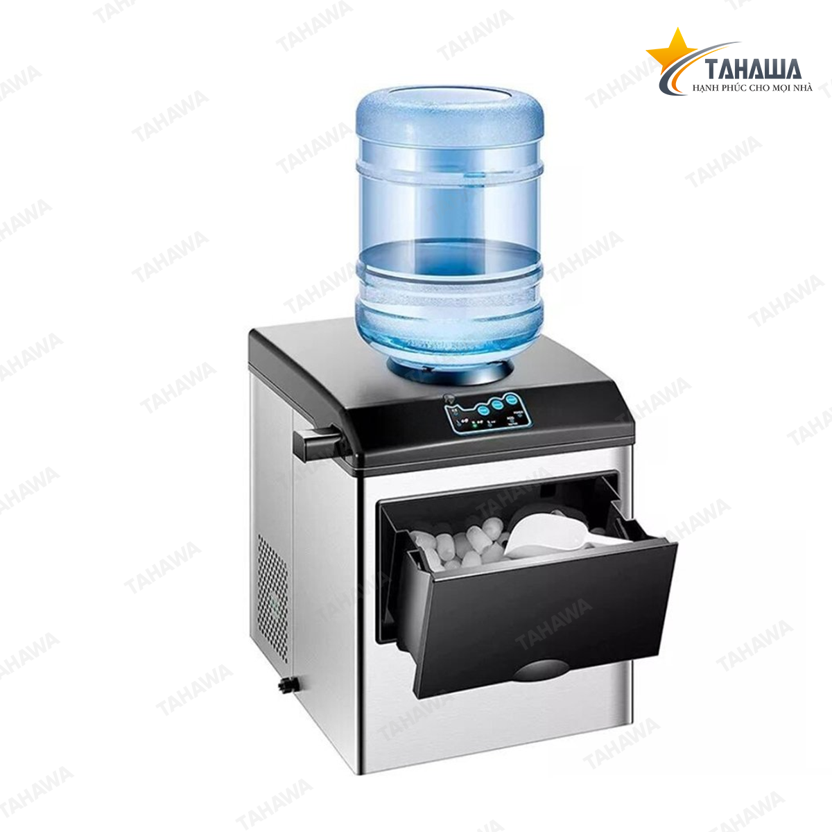 Máy làm đá viên mini Tahawa TH-GMI-25KG (25 kg/ngày, kiêm cây nước lạnh) Máy làm đá viên mini Tahawa TH-GMI-25KG (25 kg/ngày, kiêm cây nước lạnh)