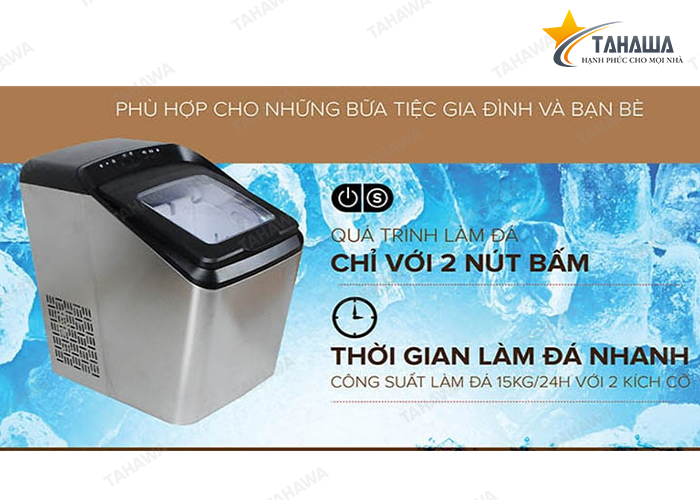 Máy làm đá viên mini Tahawa TH-TS9352 Máy làm đá viên mini Tahawa TH-TS9352