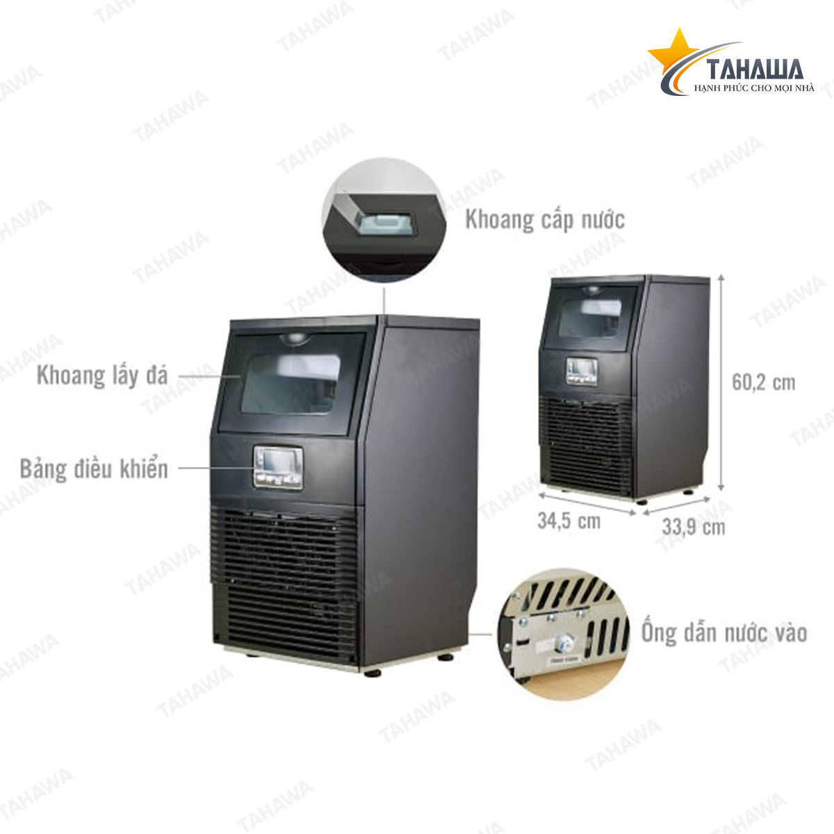 Máy làm đá viên Tahawa TK-HZB40 công suất 40 kg/ngày Máy làm đá viên Tahawa TK-HZB40 công suất 40 kg/ngày