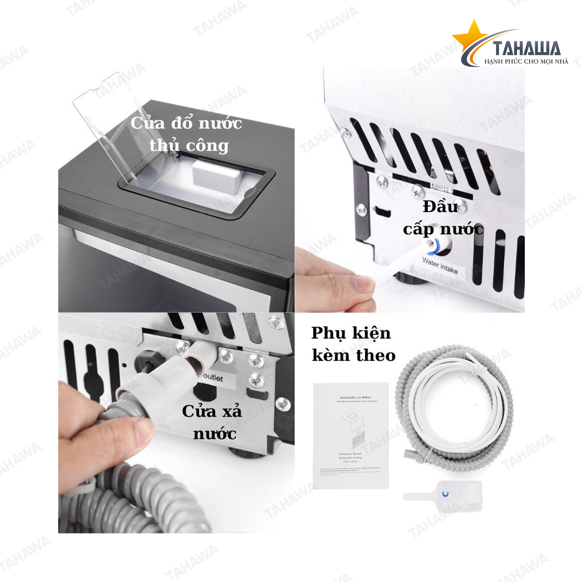 Máy làm đá viên Tahawa TK-HZB40 công suất 40 kg/ngày Máy làm đá viên Tahawa TK-HZB40 công suất 40 kg/ngày