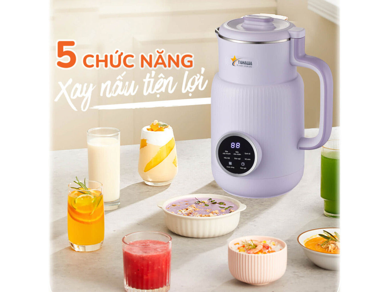 Máy làm sữa hạt Tahawa Nhật Bản TH-UMB08 Máy làm sữa hạt Tahawa Nhật Bản TH-UMB08