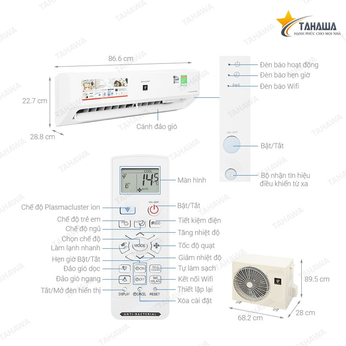 Máy lạnh Tahawa Inverter 1HP AH-X10ZEW  Máy lạnh Tahawa Inverter 1HP AH-X10ZEW