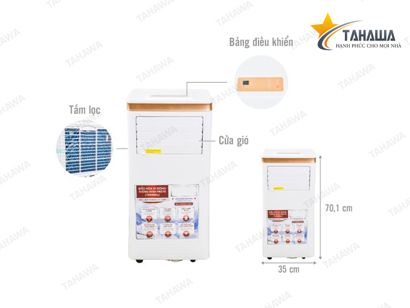 Máy lạnh di động Tahawa TH-PAC10 (10.000BTU) Máy lạnh di động Tahawa TH-PAC10 (10.000BTU)