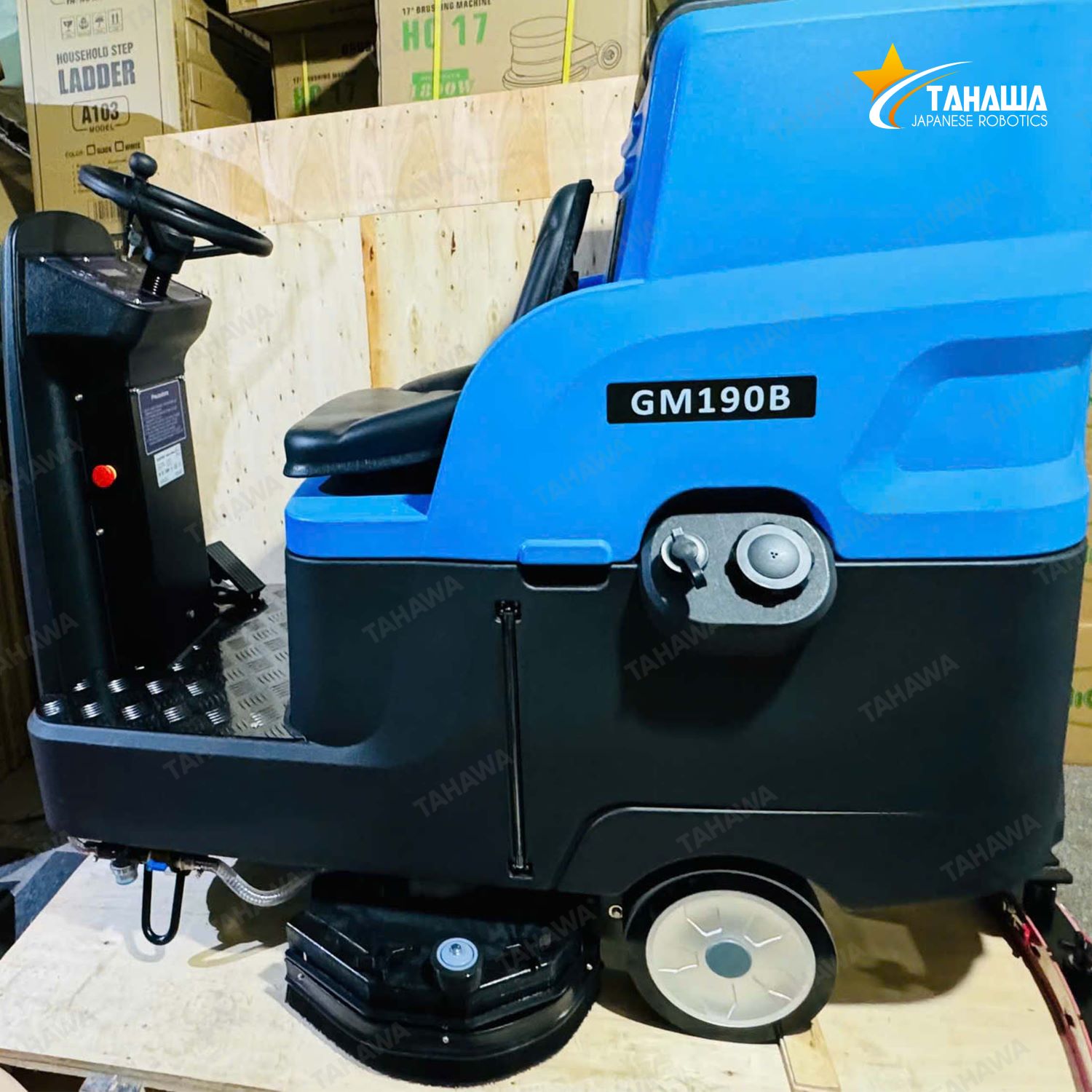 Máy lau sàn nhà ngồi lái của nhật Tahawa GM190B Máy lau sàn nhà ngồi lái của nhật Tahawa GM190B