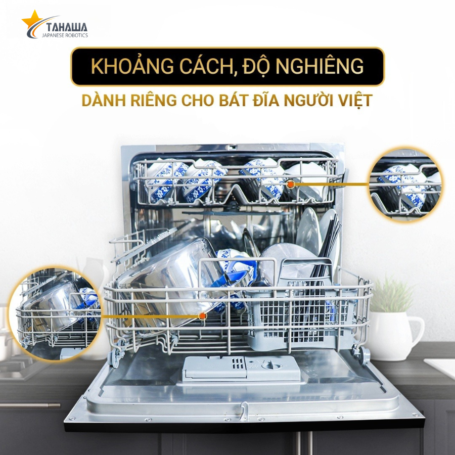 Máy rửa bát 8 bộ cao cấp Tahawa NK8D01M Máy rửa bát 8 bộ cao cấp Tahawa NK8D01M