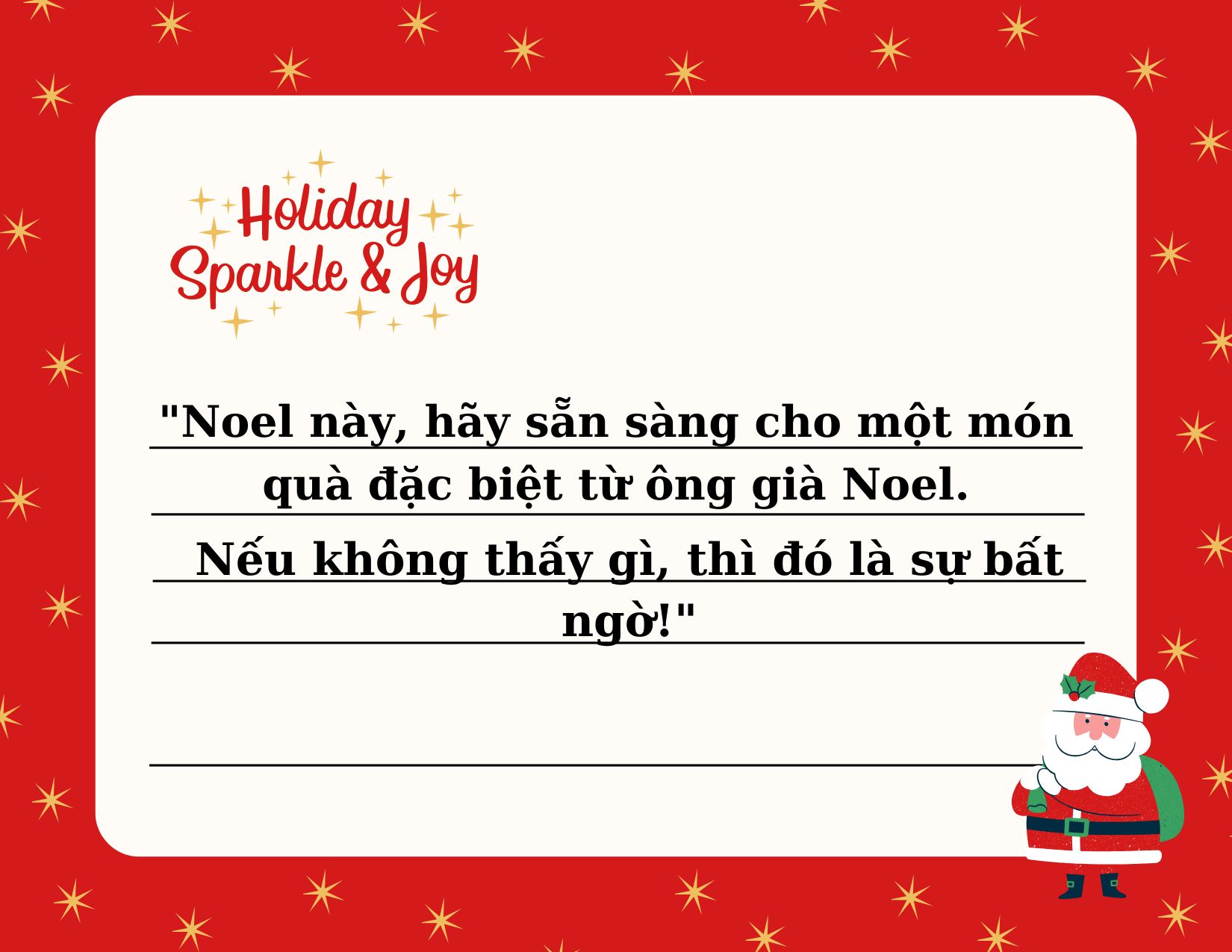 Lời chúc Giáng sinh hài hước, sáng tạo