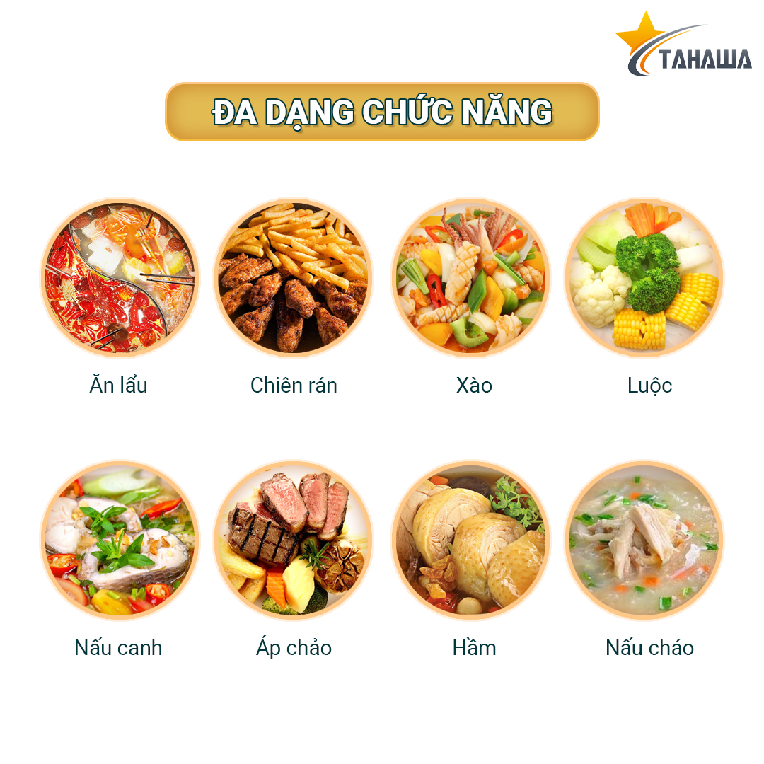 Nồi lẩu điện nhôm nguyên khối Tahawa NAG1905 (5 lít) Nồi lẩu điện nhôm nguyên khối Tahawa NAG1905 (5 lít)