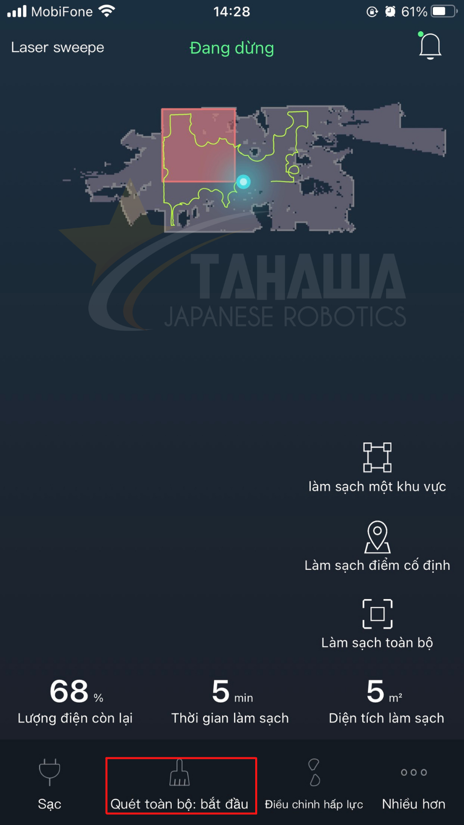 quét toàn bộ bản đồ robot hút bụi lau nhà Tahawa quét toàn bộ bản đồ robot hút bụi lau nhà Tahawa