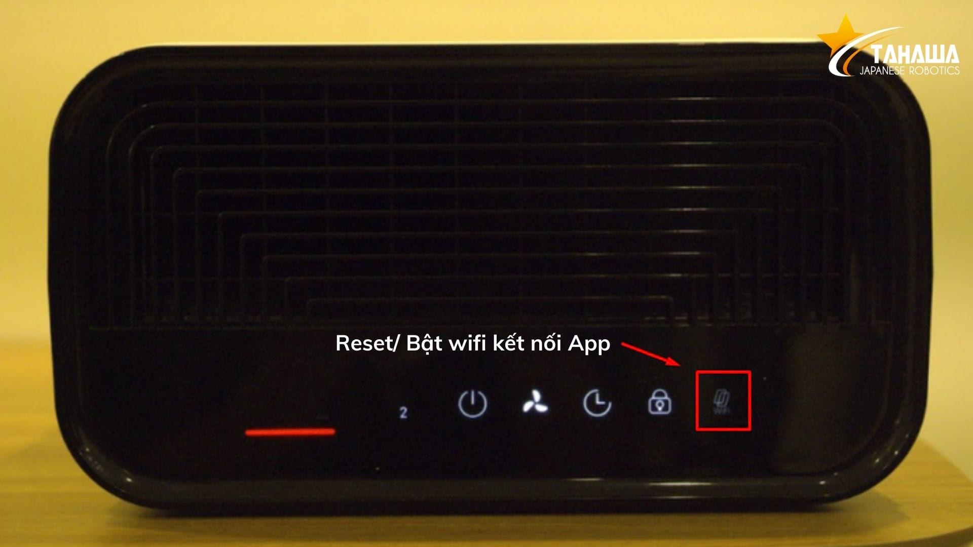 Nút Reset và bật Wifi kết nối App với máy lọc không khí Tahawa Nhật Bản TH-AP21 Nút Reset và bật Wifi kết nối App với máy lọc không khí Tahawa Nhật Bản TH-AP21