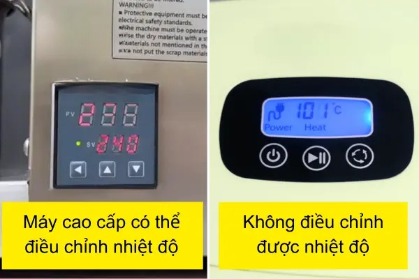 máy ép dầu giá rẻ thường không có tính năng điều chỉnh nhiệt độ khi ép máy ép dầu giá rẻ thường không có tính năng điều chỉnh nhiệt độ khi ép
