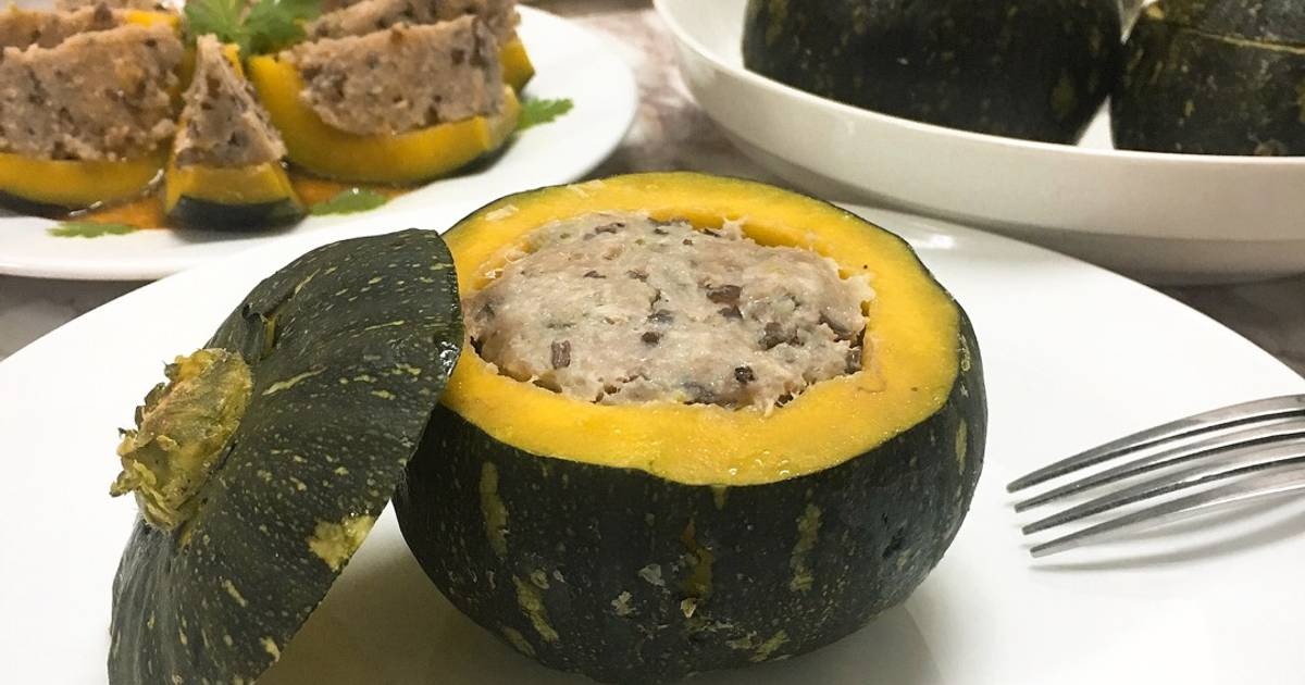 Cách làm Bí đỏ nhồi thịt hấp Cách làm Bí đỏ nhồi thịt hấp