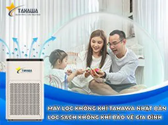 Máy lọc không khí Tahawa Nhật Bản lọc sạch bụi mịn bảo vệ gia đình