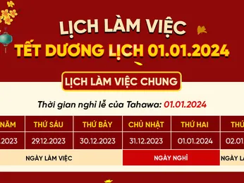 Tahawa thông báo lịch nghỉ tết Dương Lịch 2024