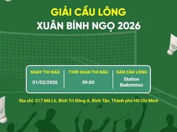 🏸 GIẢI CẦU LÔNG XUÂN BÍNH NGỌ 2026 – LAN TỎA NĂNG LƯỢNG TÍCH CỰC, GẮN KẾT ĐẠI GIA ĐÌNH TAHAWA 🏸