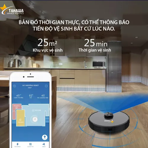 Robot Hút Bụi Lau Nhà Nhật Bản Tahawa TH-07XR
