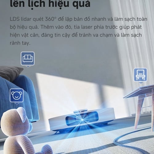 Robot hút bụi lau nhà tự giặt giẻ TAHAWA E50 Ultra - Phiên bản nâng cấp 2026