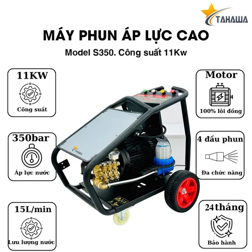 Máy xịt rửa siêu cao áp TAHAWA S350, công suất 11kW
