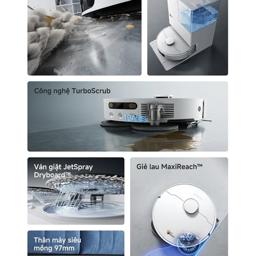 Robot hút bụi lau nhà tự giặt giẻ TAHAWA E50 Ultra - Phiên bản nâng cấp 2026