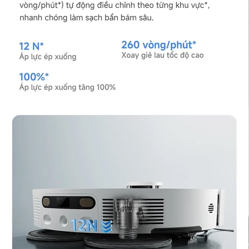 Robot hút bụi lau nhà tự giặt giẻ TAHAWA E50 Ultra - Phiên bản nâng cấp 2026