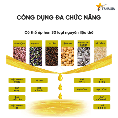Máy ép dầu công nghiệp Tahawa RF85 (60–80kg/h)