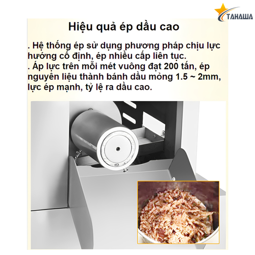 Máy Ép Dầu Ăn Kiêm Máy Lọc Dầu Công Nghiệp Cao Cấp TAHAWA YOP22