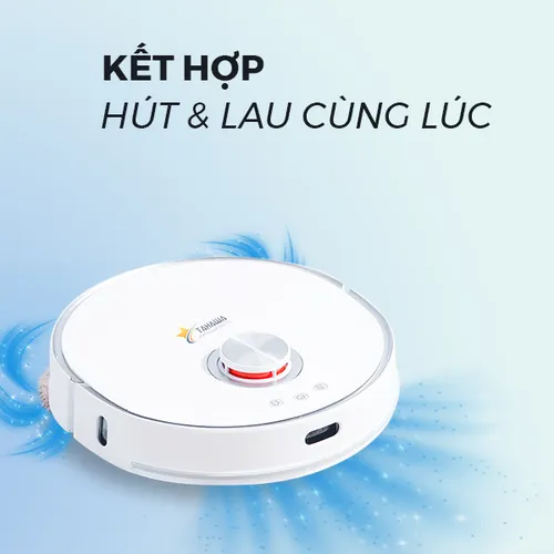 Robot hút bụi lau nhà tự Giặt Giẻ, Tự Đổ Rác Tahawa TH-LW2