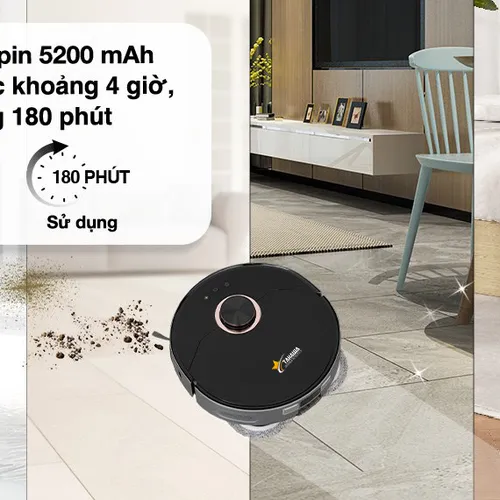 Robot Hút Bụi Lau Nhà Tự Giặt Giẻ Tahawa Nhật Bản TH-U200
