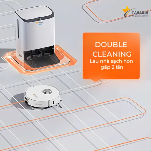 Robot Hút Bụi Lau Nhà Tự Giặt Giẻ Tahawa Nhật Bản TH-U200