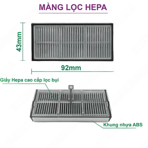 Màng lọc bụi robot hút bụi lau nhà Tahawa E50 Ultra