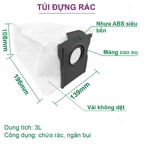 Túi rác robot hút bụi lau nhà Tahawa E50 Ultra