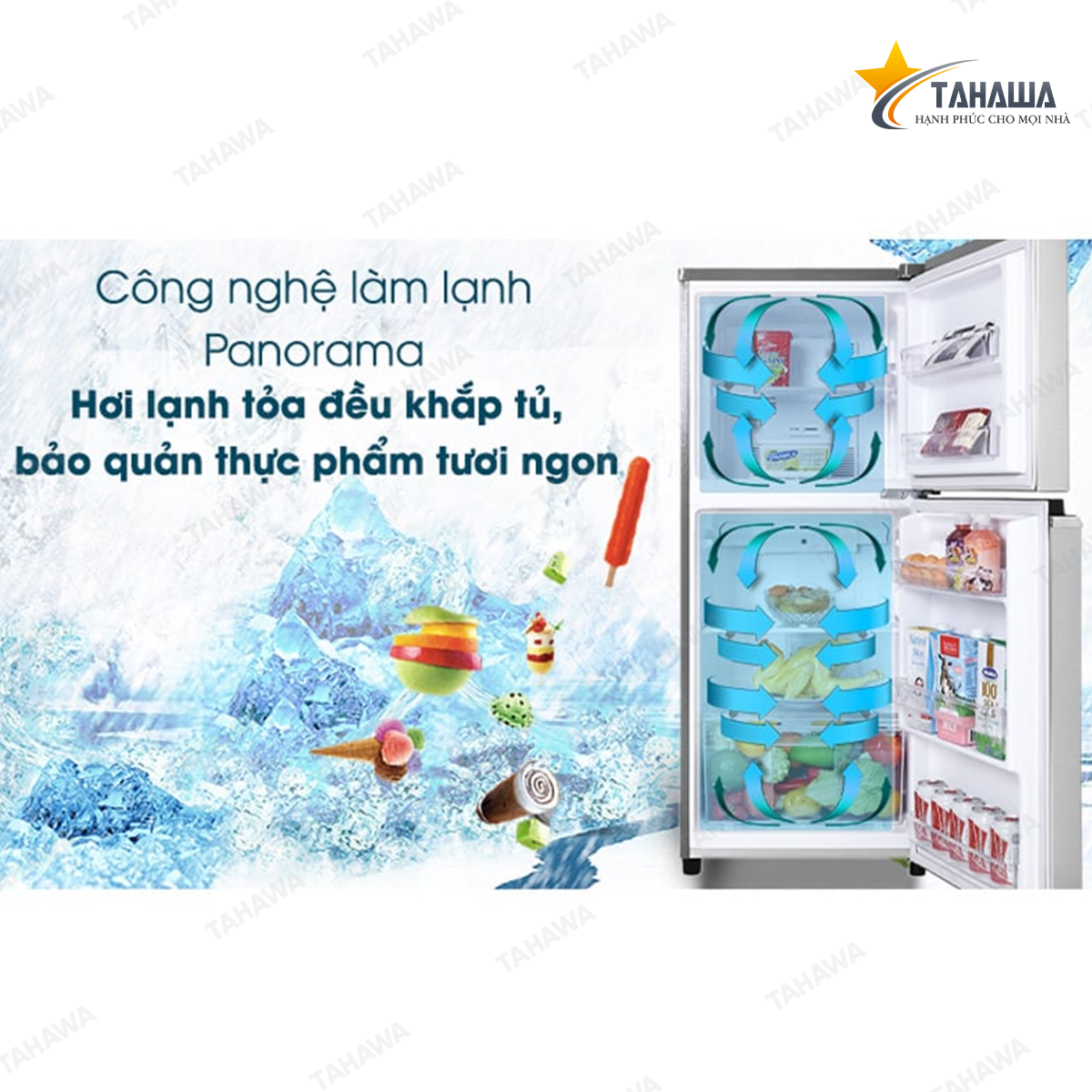 Tủ lạnh Inverter 170 lít Tahawa TH-NR-BA190PPVN Tủ lạnh Inverter 170 lít Tahawa TH-NR-BA190PPVN