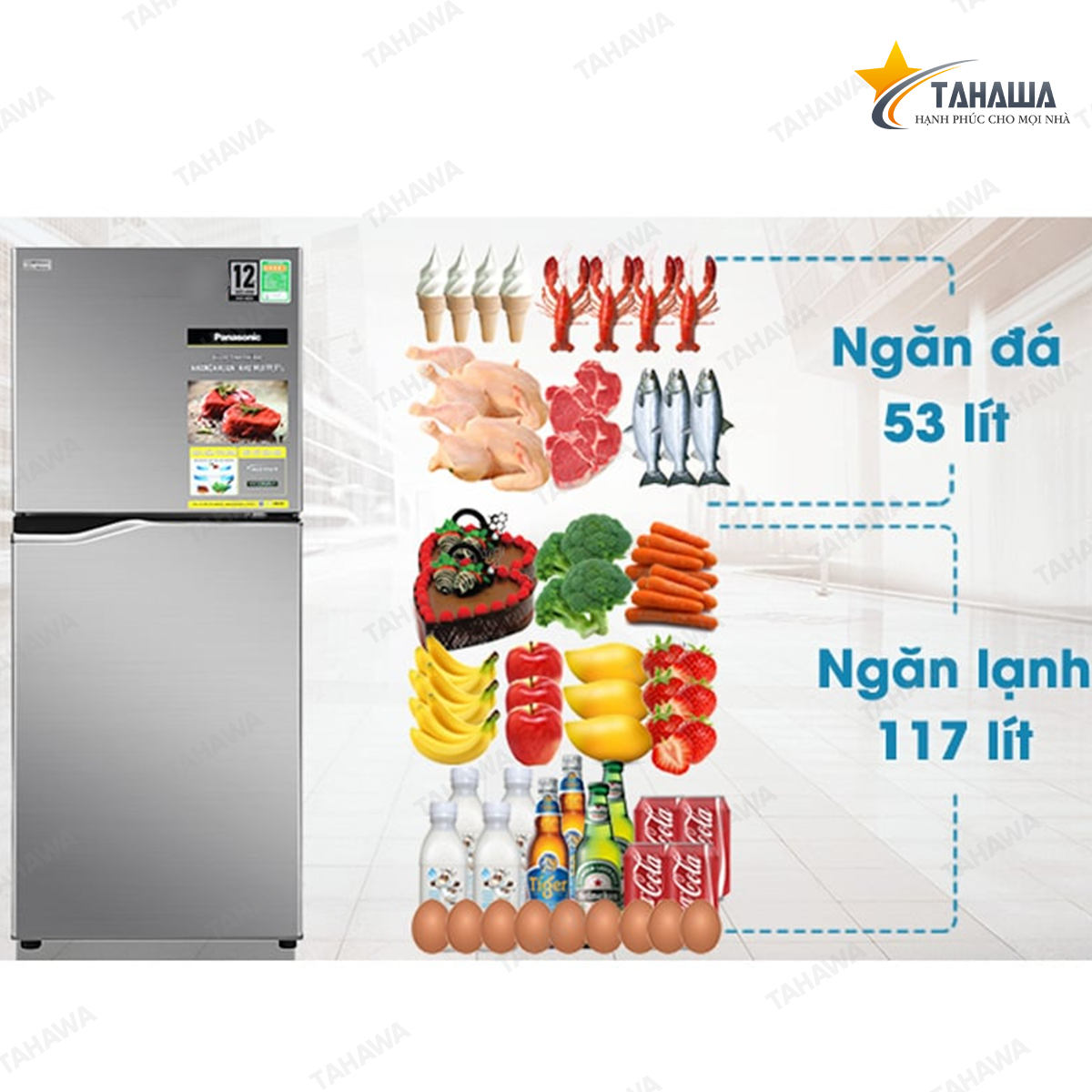 Tủ lạnh Inverter 170 lít Tahawa TH-NR-BA190PPVN Tủ lạnh Inverter 170 lít Tahawa TH-NR-BA190PPVN