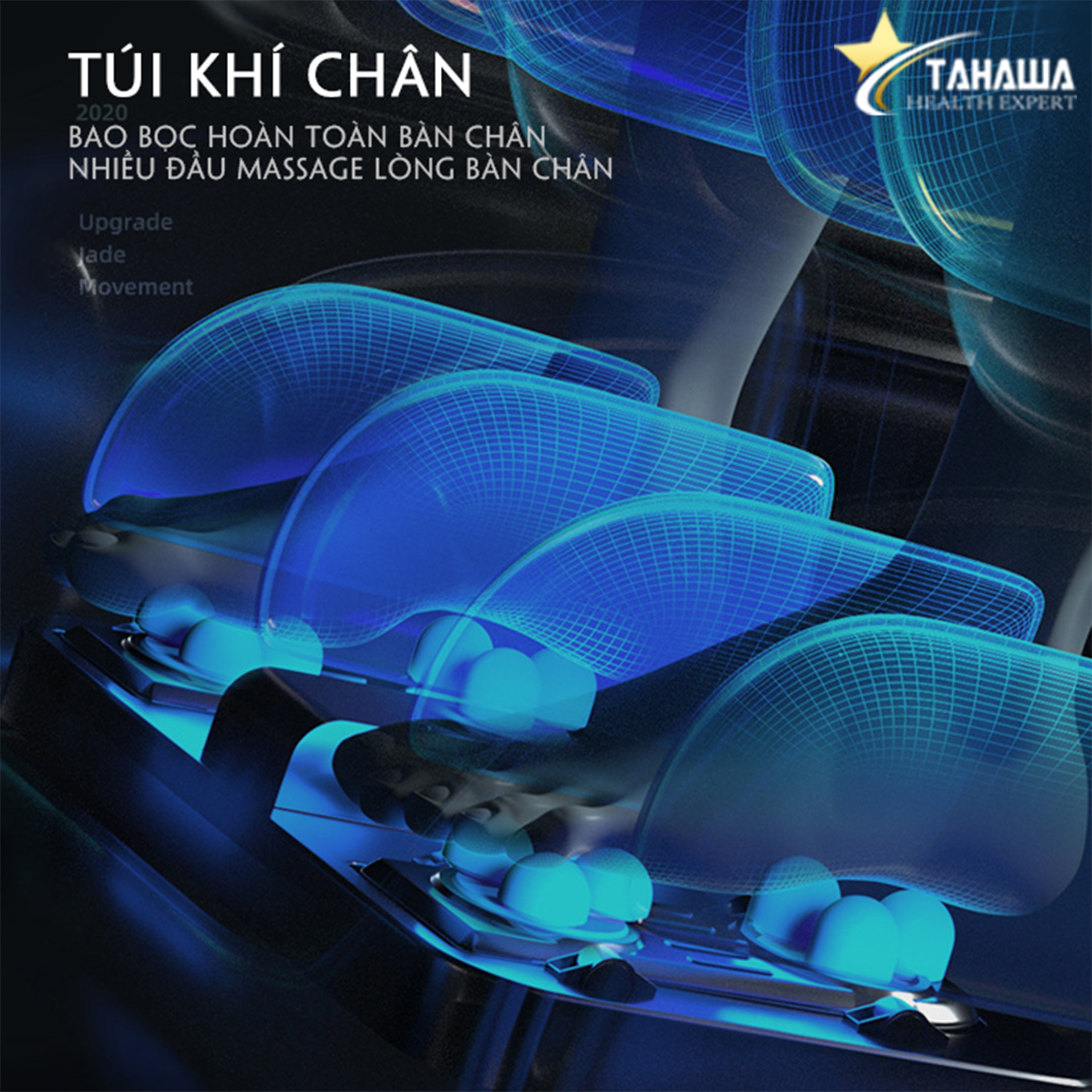 Túi khí chân trên ghế massage toàn thân Tahawa Nhật Bản TH-GM25Pro Túi khí chân trên ghế massage toàn thân Tahawa Nhật Bản TH-GM25Pro