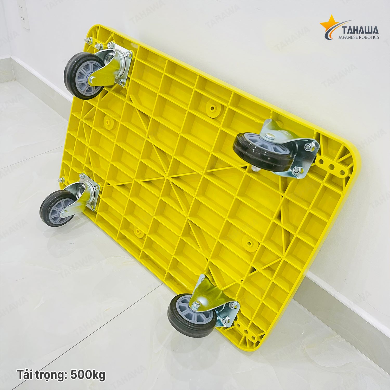 Xe đẩy hàng sàn nhựa TAHAWA T500, tải trọng 500kg Xe đẩy hàng sàn nhựa TAHAWA T500, tải trọng 500kg