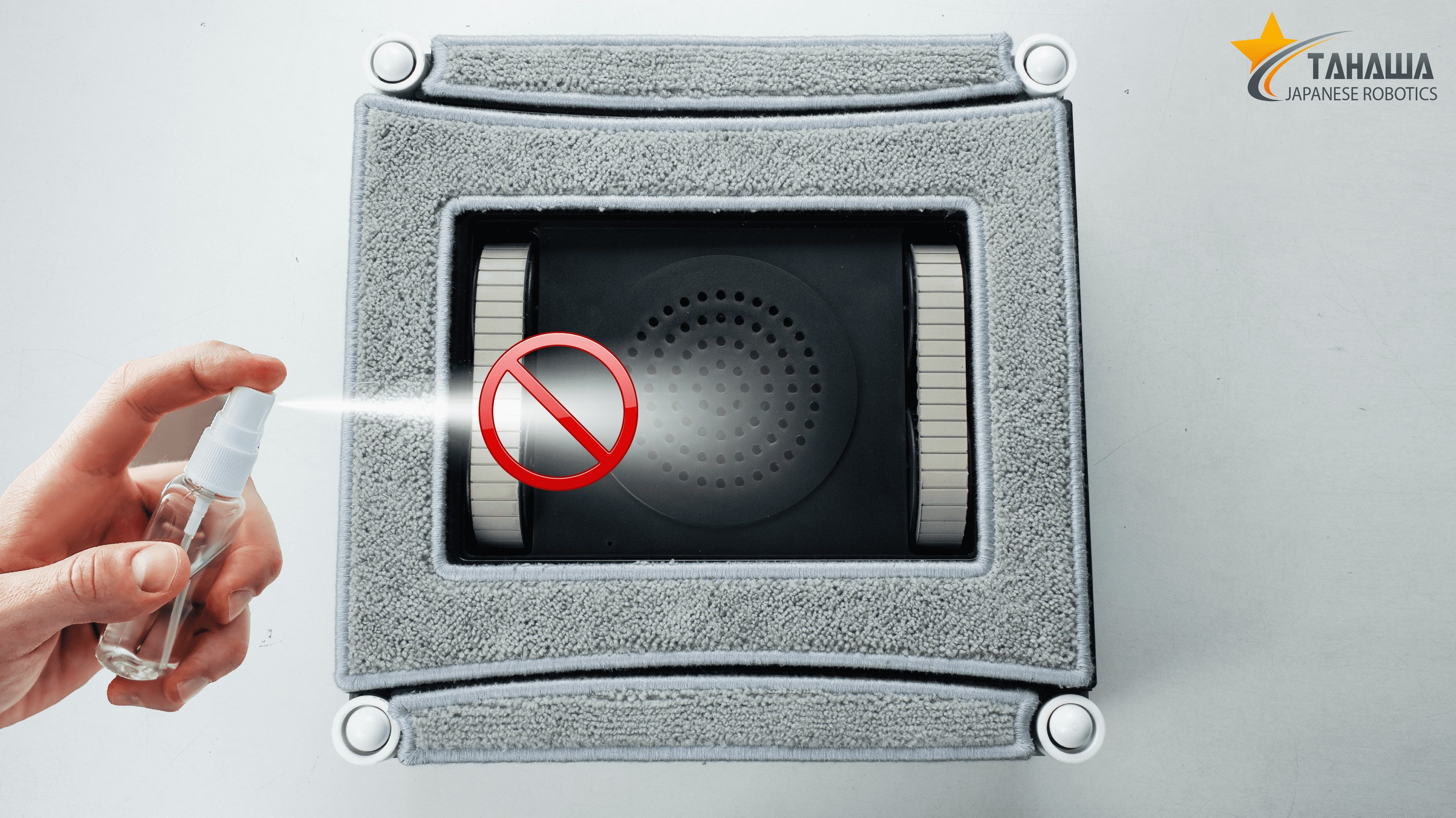 không xịt nước vào phần hút chân không của robot không xịt nước vào phần hút chân không của robot