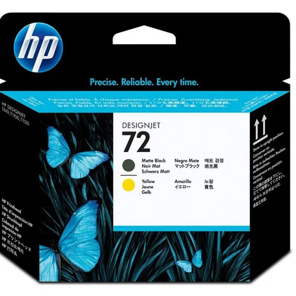 Đầu Phun màu Vàng + màu Đen HP 72 (C9380A) chính hãng