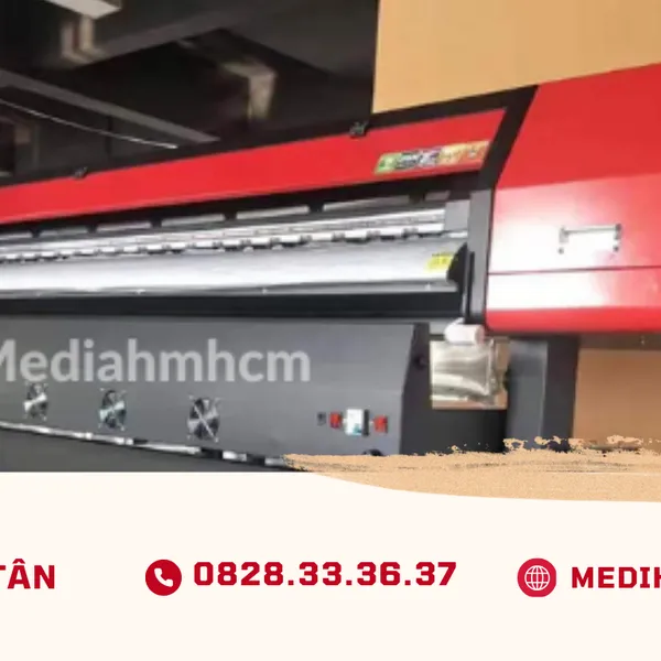 Máy in khổ lớn cũ 2m5 in bạt và decal: Lựa chọn tối ưu cho doanh nghiệp