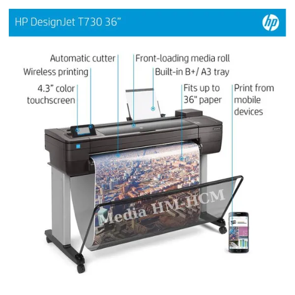 Máy in A0 HP DesignJet T730 36In (F9A29B)