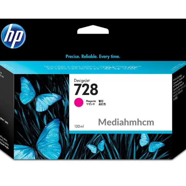 Mực in HP 728 Magenta (Màu đỏ) chính hãng