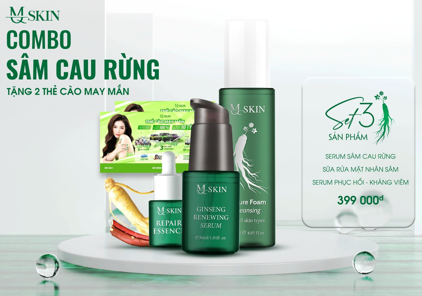 Ưu điểm serum tái tạo da sâm cau rừng mq skin Ưu điểm serum tái tạo da sâm cau rừng mq skin