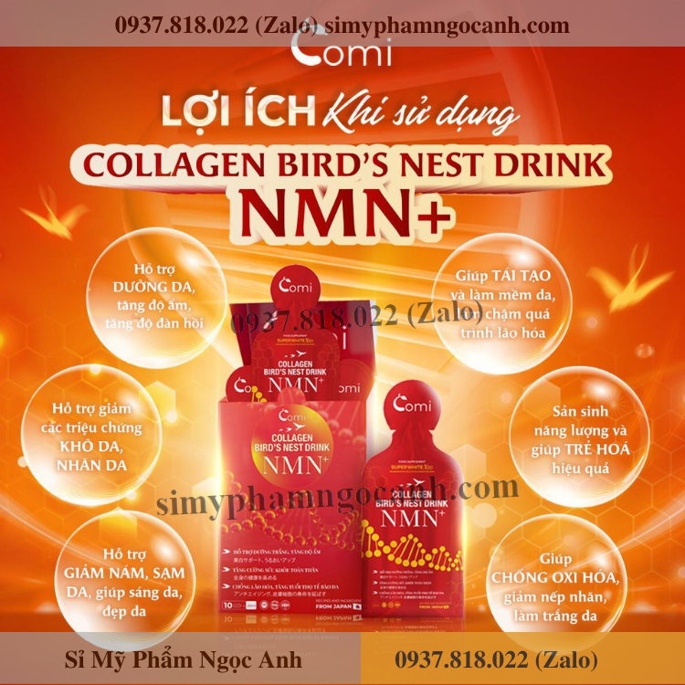 Có thai sử dụng collagen comi yến nmn được không Có thai sử dụng collagen comi yến nmn được không