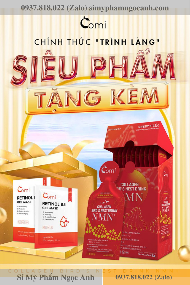 Combo collagen comi yến nmn mặt nạ b5 comi Combo collagen comi yến nmn mặt nạ b5 comi