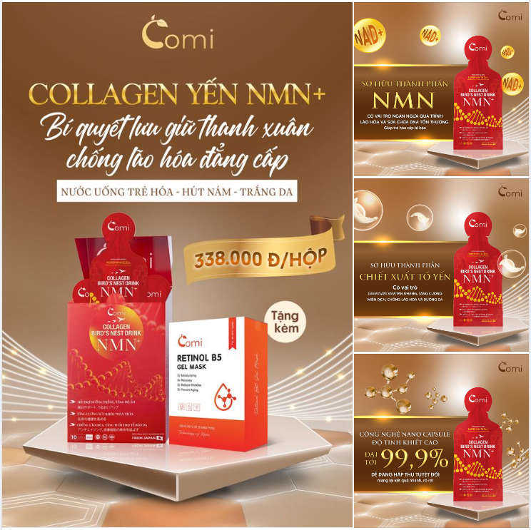 Công dụng collagen comi yến nmn Công dụng collagen comi yến nmn
