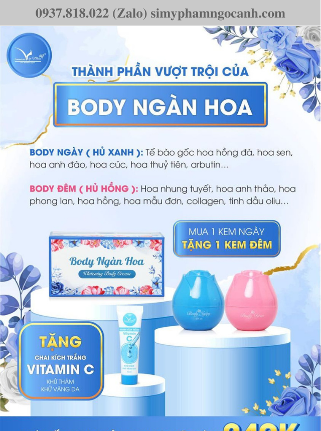 Kem body ngàn hoa vip white co hiệu quả không Kem body ngàn hoa vip white co hiệu quả không