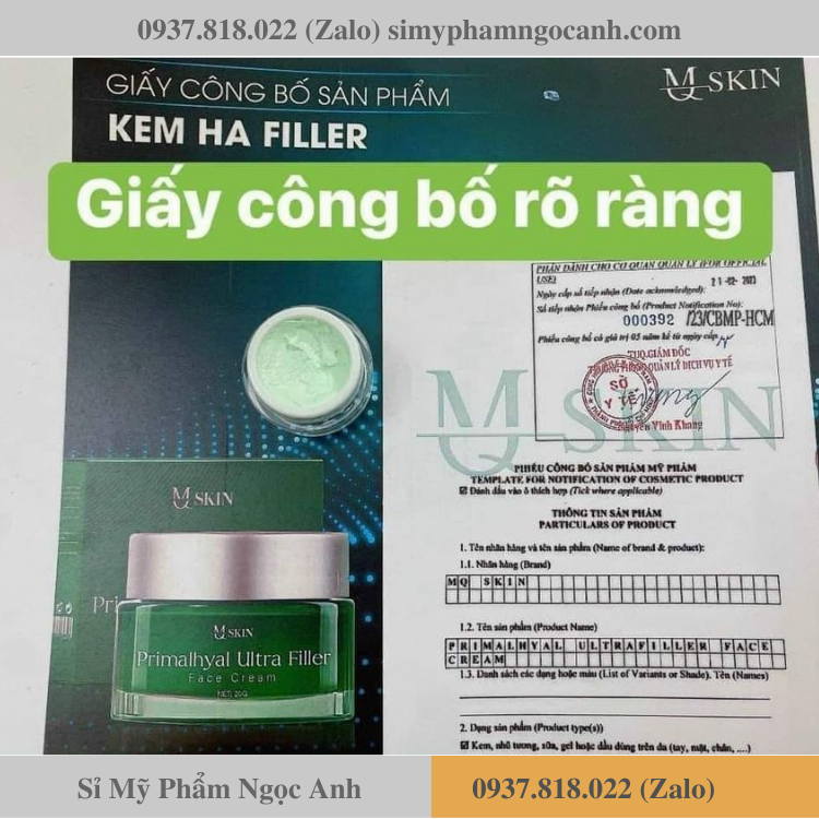 Kem dưỡng ha filler mq skin có phải đa cấp không Kem dưỡng ha filler mq skin có phải đa cấp không
